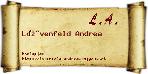 Lövenfeld Andrea névjegykártya